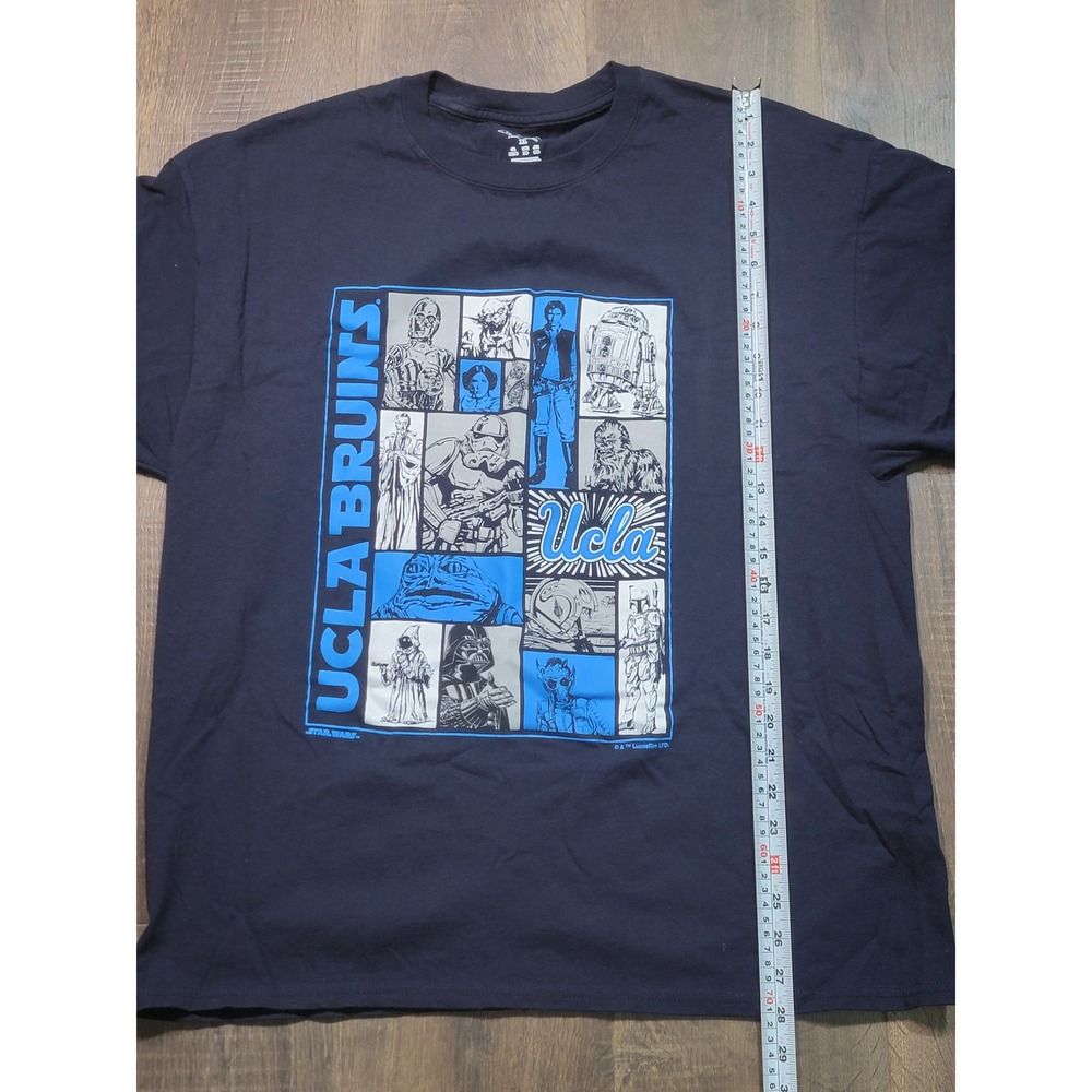 Champion UCLA Bruins StarWars Graphic T-Shirt Mens XL Navy Blue Darth Vader Yoda